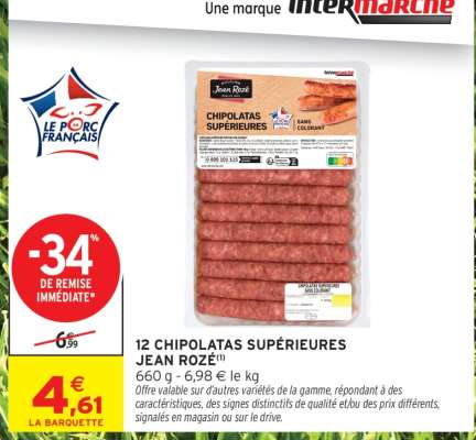 12 Chipolatas Supérieures Jean Rozé