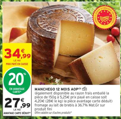 MANCHEGO 12 MOIS AOP