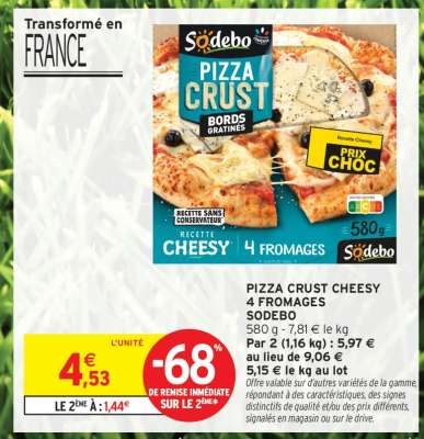 PIZZA CRUST CHEESY 4 FROMAGES