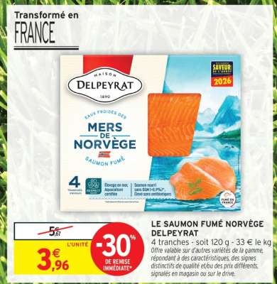 LE SAUMON FUMÉ NORVÈGE "DELPEYRAT"