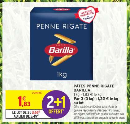 Pâtes Penne Rigate Barilla