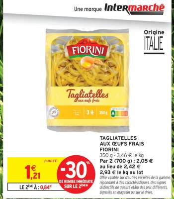 TAGLIATELLES AUX ŒUFS FRAIS FIORINI