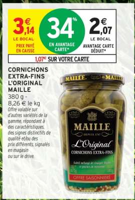 CORNICHONS EXTRA-FINS L'ORIGINAL 'MAILLE'