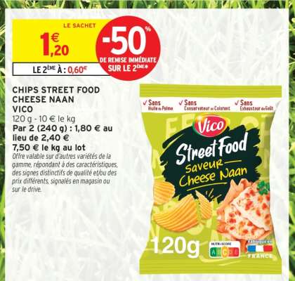 Chips Street Food Cheese Naan