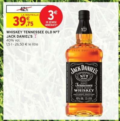WHISKEY TENNESSEE OLD N°7 JACK DANIEL'S
