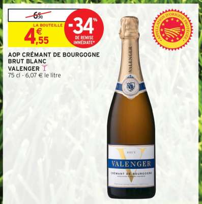 AOP Crémant de Bourgogne Brut Blanc Valenger