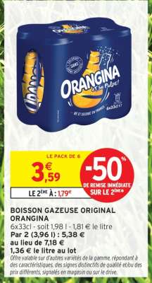 BOISSON GAZEUSE ORIGINAL ORANGINA