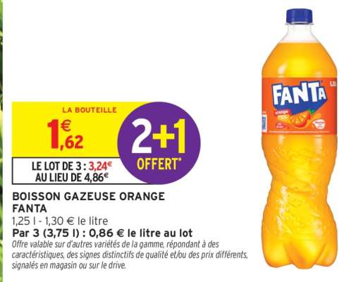 Boisson gazeuse orange Fanta