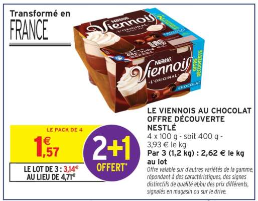 LE VIENNOIS AU CHOCOLAT OFFRE DÉCOUVERTE NESTLÉ