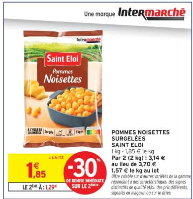 POMMES NOISETTES SURGELÉES SAINT ELOI