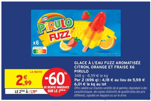 Pirulo Fuzz Glace à l'eau