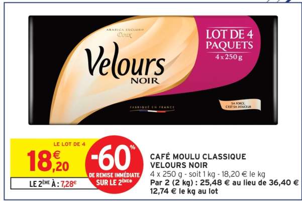 Café Moulu Classique Velours Noir