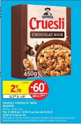 Cruesli Chocolat Noir