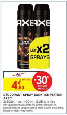 DÉODORANT SPRAY DARK TEMPTATION AXE