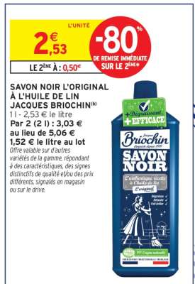 SAVON NOIR L'ORIGINAL À L'HUILE DE LIN JACQUES BRIOCHIN