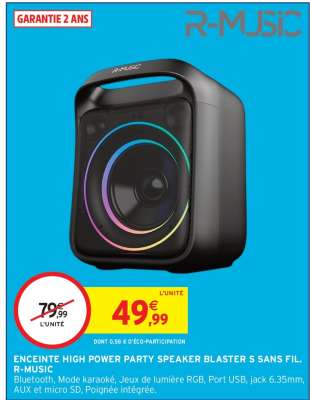 ENCEINTE HIGH POWER PARTY SPEAKER BLASTER S SANS FIL