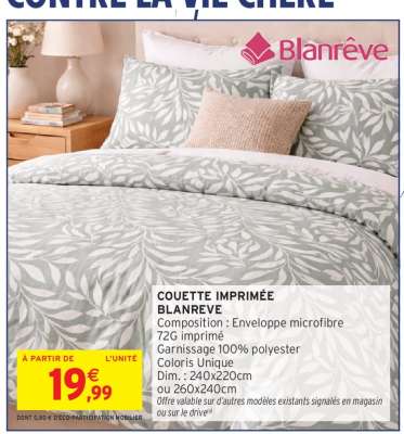 Couette Imprimée Blanrêve