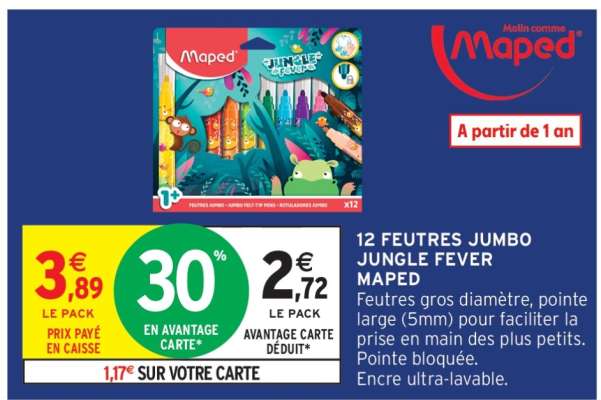12 Feutres Jumbo Jungle Fever Maped