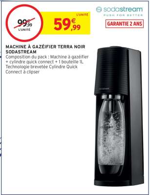 Machine à Gazéifier Terra Noir Sodastream