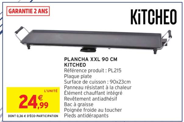 Plancha XXL 90 cm Kitcheo