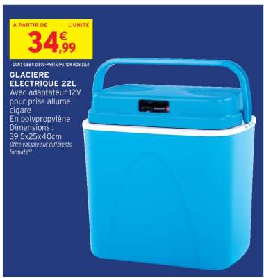 GLACIÈRE ELECTRIQUE 22L