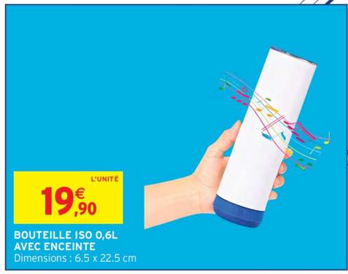Bouteille ISO 0,6L avec enceinte