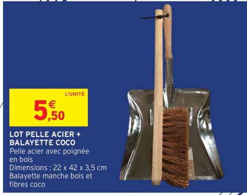 LOT PELLE ACIER + BALAYETTE COCO