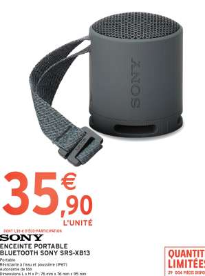 ENCEINTE PORTABLE BLUETOOTH SONY SRS-XB13