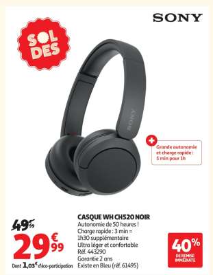 CASQUE WH CH520 NOIR