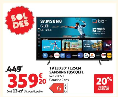 TV LED 50" / 125CM SAMSUNG TQ50QEF1