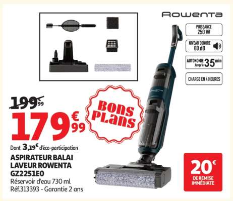 ASPIRATEUR BALAI LAVEUR ROWENTA GZ2521EO