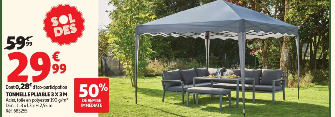 TONNELLE PLIABLE 3 X 3 M