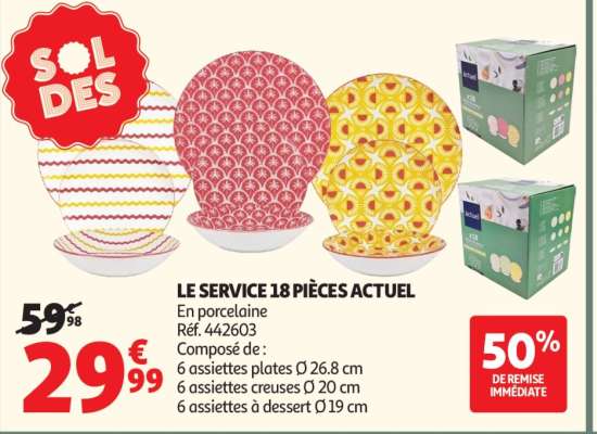 LE SERVICE 18 PIÈCES ACTUEL