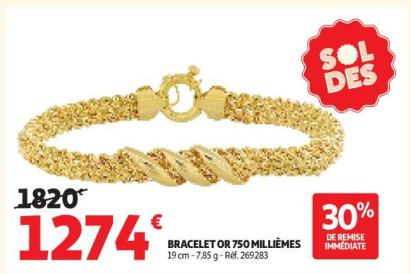 Bracelet Or 750 Millièmes