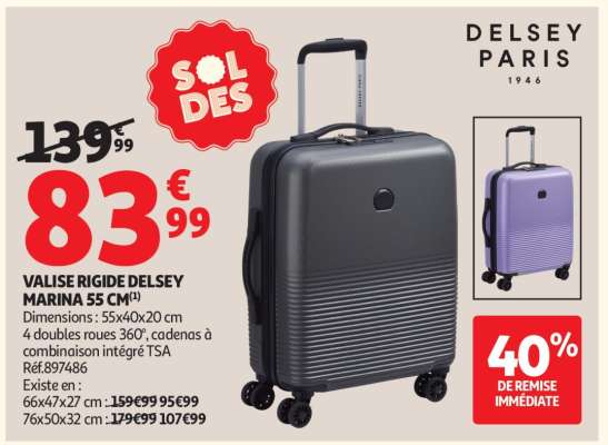 VALISE RIGIDE DELSEY MARINA 55 CM