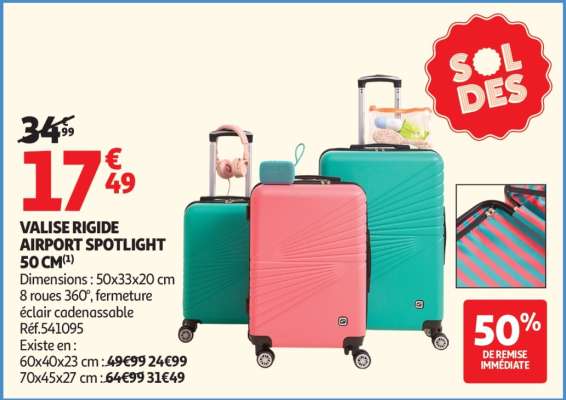 VALISE RIGIDE AIRPORT SPOTLIGHT 50 CM