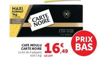 Café Moulu Carte Noire