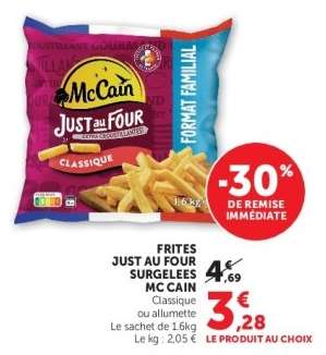 FRITES JUST AU FOUR SURGELÉES MC CAIN