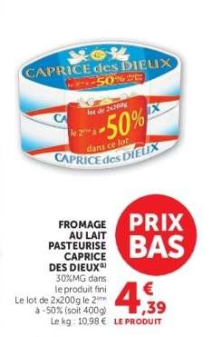 FROMAGE AU LAIT PASTEURISÉ CAPRICE DES DIEUX