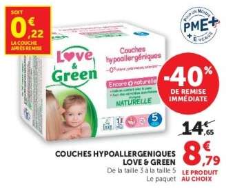 Couches Hypoallergeniques Love & Green