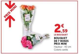 BOUQUET DE 7 ROSES PRIX MINI