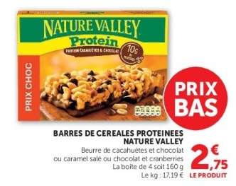 BARRES DE CÉRÉALES PROTEINÉES “NATURE VALLEY”