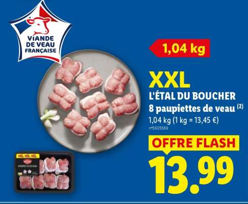 XXL L'ÉTAL DU BOUCHER 8 paupiettes de veau