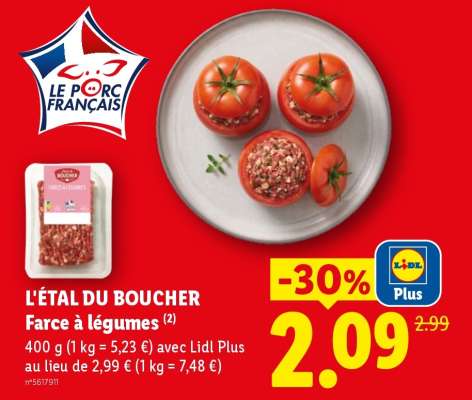 L'ETAL DU BOUCHER Farce à légumes