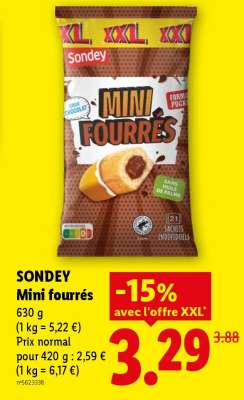 SONDEY Mini fourrés