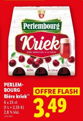 PERLEMBOURG Bière kriek