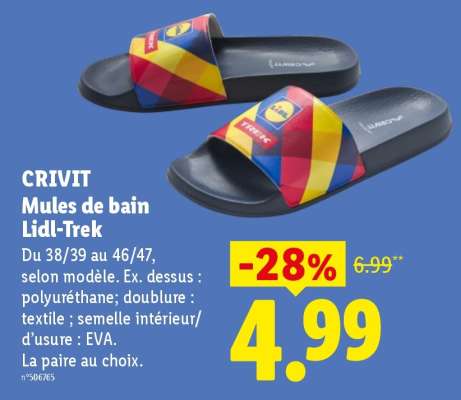 CRIVIT Mules de bain Lidl-Trek