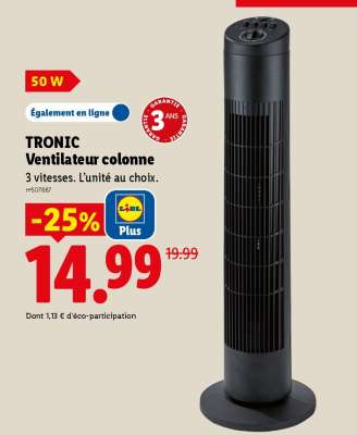 TRONIC Ventilateur colonne