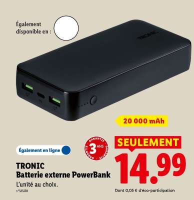 TRONIC Batterie externe Powerbank