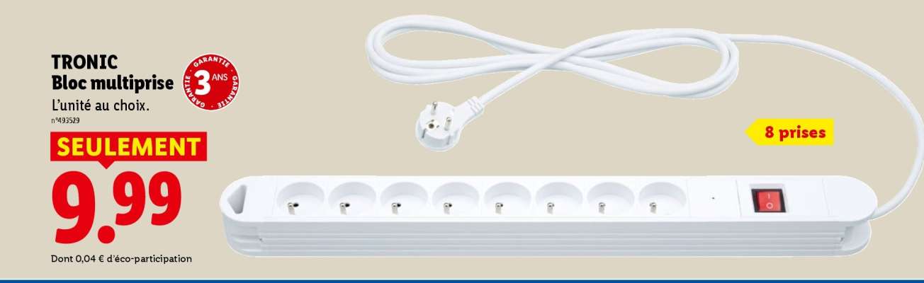 TRONIC Bloc multiprise